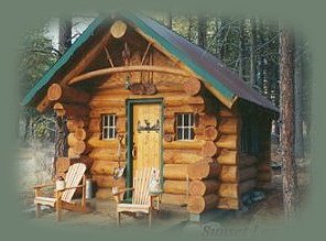 the log cabin, one of many cabins at gathering light, a retreat located near crater lake and klamath basin birding trails in southern oregon. cabins, tree houses, vacation rentals, rv camping in the forest on the river in southern oregon near crater lake national park and klamath basin birding trails.