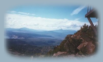 hiking the trail up mt scott on the eastern rim of crater lake in southern oregon.