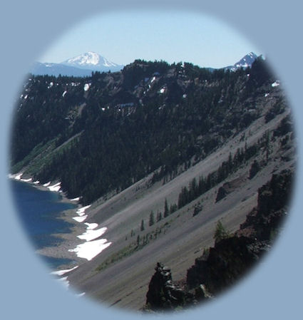 winter photographed at crater lake national park in the cascades of southern oregon.