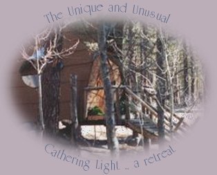 The unique and unusual: the abbey at Gathering Light ... a retreat located in southern oregon near crater lake national park: cabins, treehouses on the river in the forest.