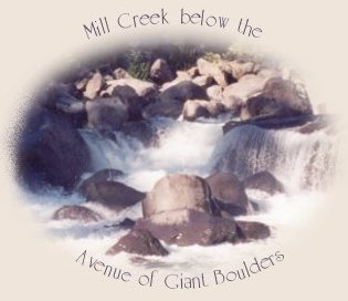 mill creek below the avenue of giant boulders in the cascade mountains of oregon.