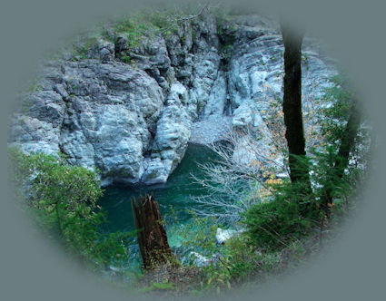 the smith river from the redwoods highway in northern california.
