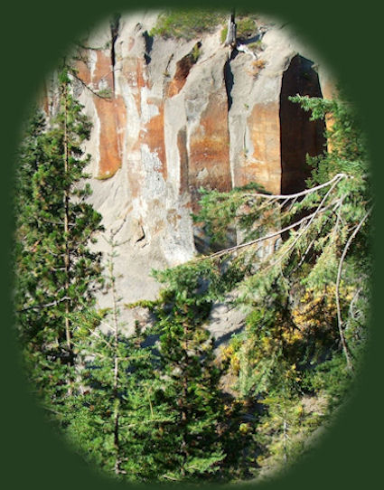 Annie Creek Pinnacles at the southern entrance to crater lake national park in oregon.